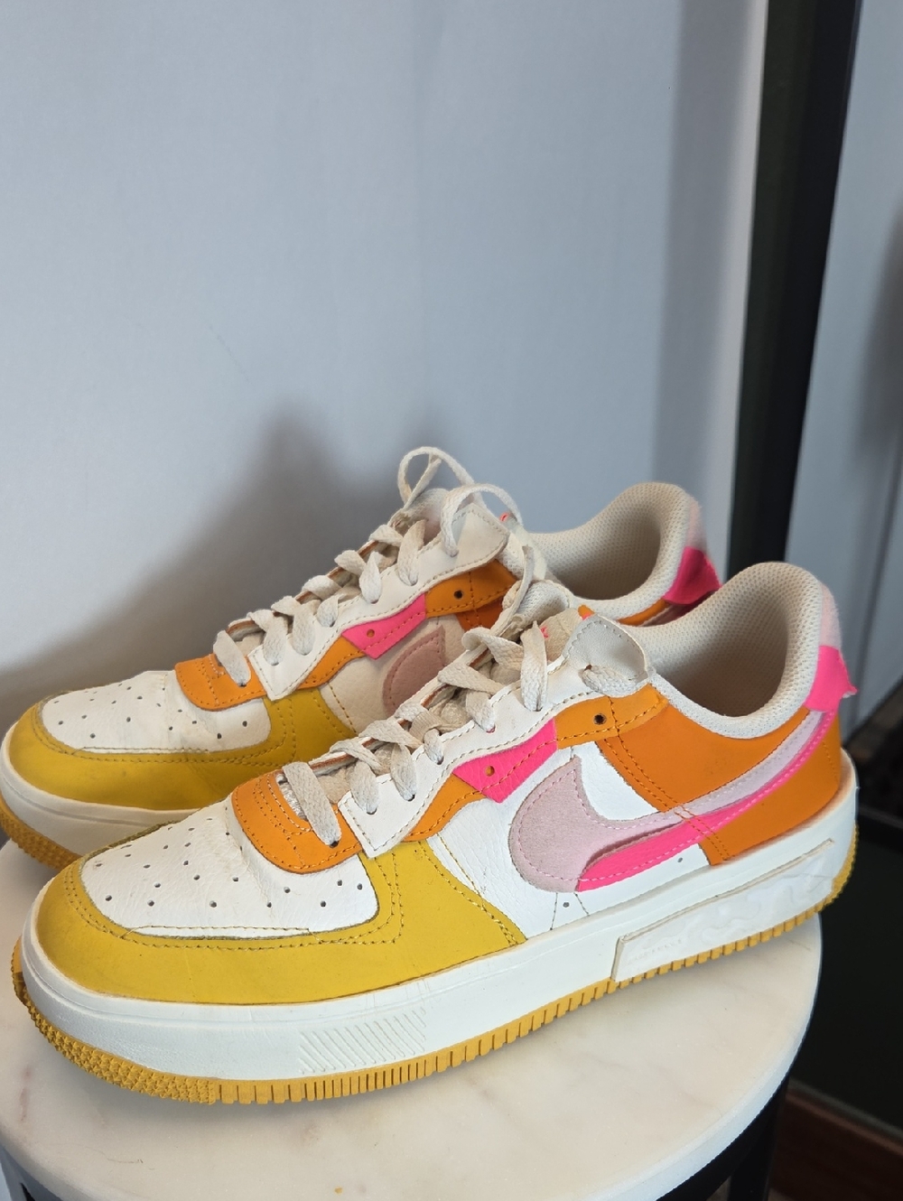 Nike Air Force 1 Fontanka Sneakers In Colors "Sunrise" Size 9.5